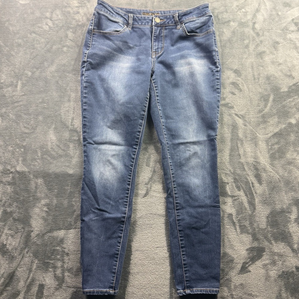 Maurices Jeans Women's M-R Blue High-Rise Skinny Stretch Dark Wash